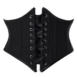 8982 Women's Belts For Dress Lace Up Underbust Pirate Renaissance Belts Black